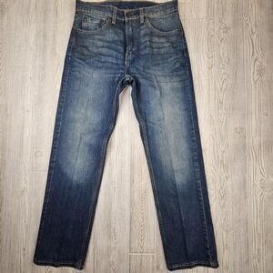 Levis 505 Jeans Mens 32x30 Blue Straight Leg Denim Classic Zip‎ Fly Medium Wash